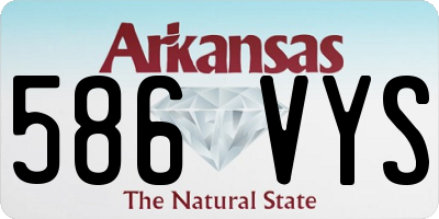 AR license plate 586VYS