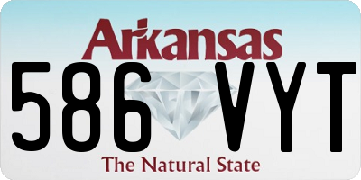 AR license plate 586VYT