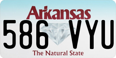 AR license plate 586VYU