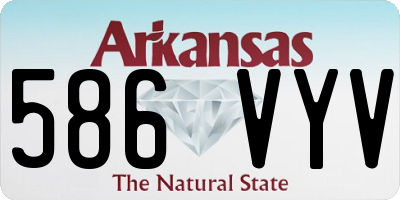 AR license plate 586VYV
