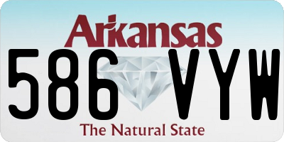 AR license plate 586VYW
