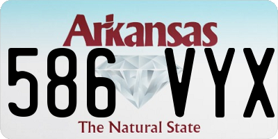 AR license plate 586VYX