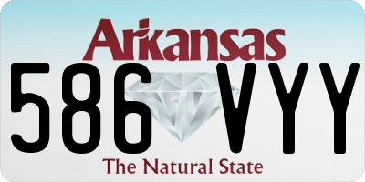 AR license plate 586VYY