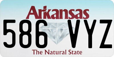 AR license plate 586VYZ