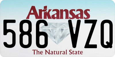 AR license plate 586VZQ