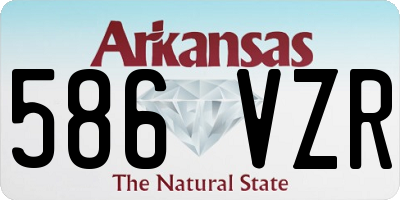 AR license plate 586VZR