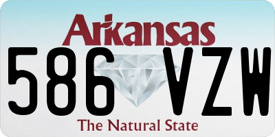 AR license plate 586VZW