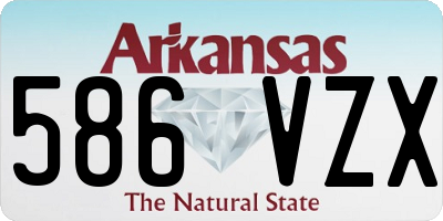 AR license plate 586VZX