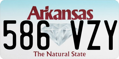AR license plate 586VZY