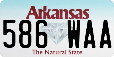 AR license plate 586WAA