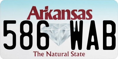 AR license plate 586WAB