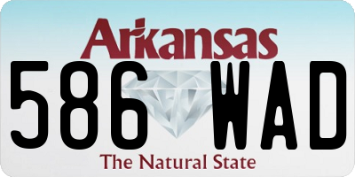 AR license plate 586WAD