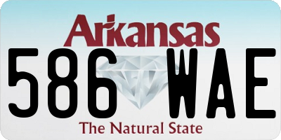 AR license plate 586WAE