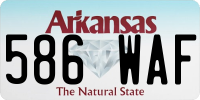 AR license plate 586WAF