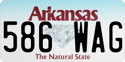 AR license plate 586WAG