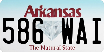 AR license plate 586WAI