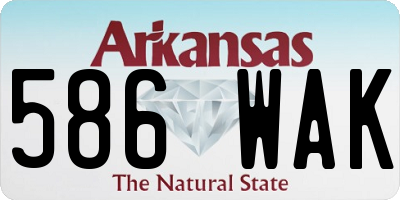 AR license plate 586WAK