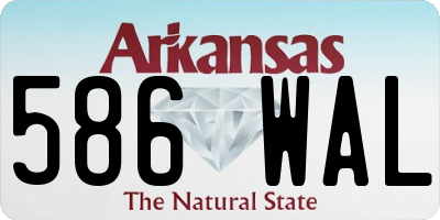 AR license plate 586WAL