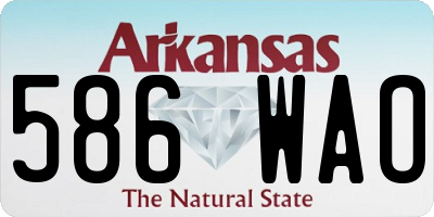 AR license plate 586WAO