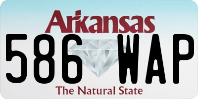 AR license plate 586WAP