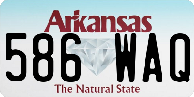 AR license plate 586WAQ