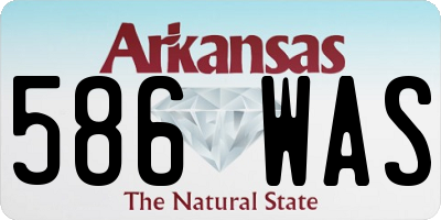 AR license plate 586WAS