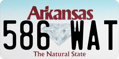 AR license plate 586WAT