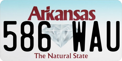 AR license plate 586WAU