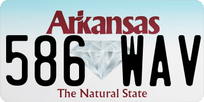 AR license plate 586WAV