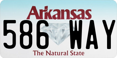 AR license plate 586WAY