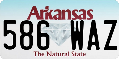 AR license plate 586WAZ