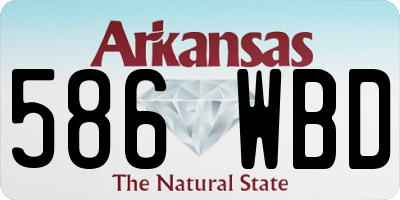 AR license plate 586WBD