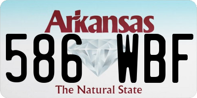 AR license plate 586WBF