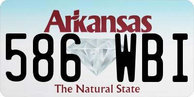 AR license plate 586WBI