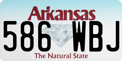 AR license plate 586WBJ