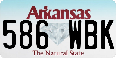 AR license plate 586WBK