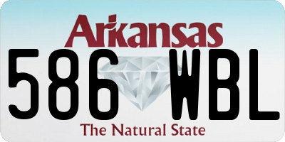 AR license plate 586WBL