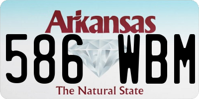 AR license plate 586WBM