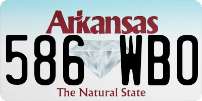 AR license plate 586WBO