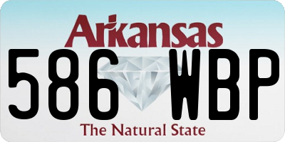 AR license plate 586WBP