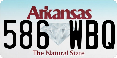 AR license plate 586WBQ