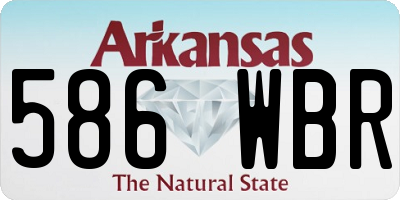 AR license plate 586WBR