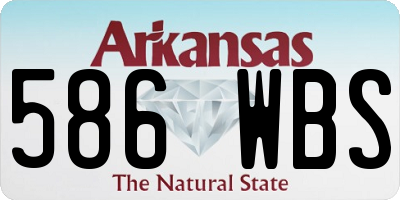 AR license plate 586WBS