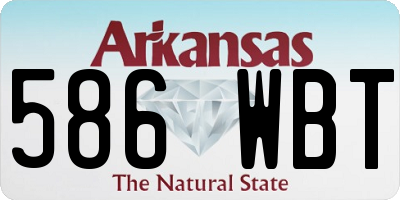 AR license plate 586WBT