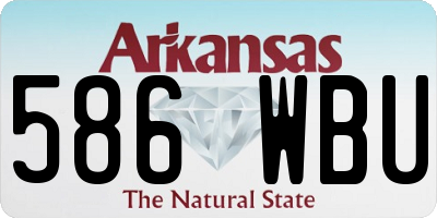 AR license plate 586WBU