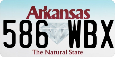 AR license plate 586WBX