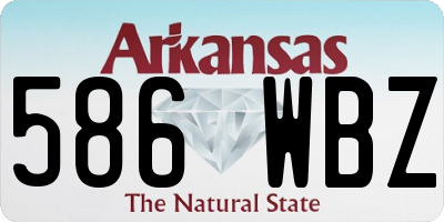 AR license plate 586WBZ