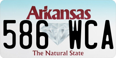 AR license plate 586WCA