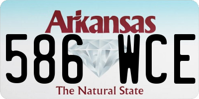 AR license plate 586WCE