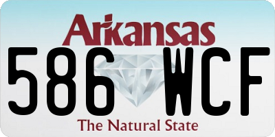 AR license plate 586WCF